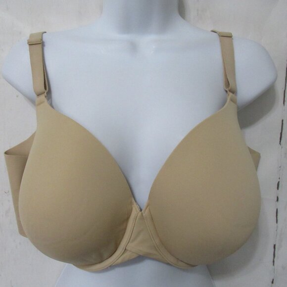 Cacique Bra 42D Beige Tan Lightly Lined Full Coverage Underwire Plus Size - Picture 1 of 6